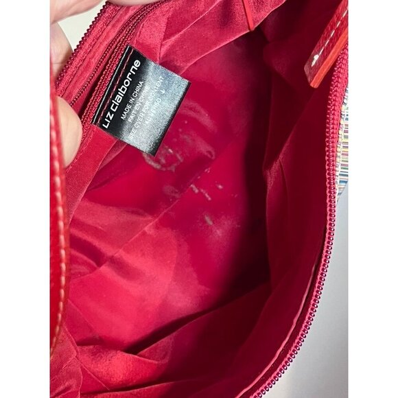 Liz Claiborne Striped Y2K Bag Colorful Leather Boho Hippie Western Retro 80s - Picture 13 of 13